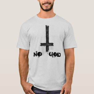 Umgekehrtes Kreuz kein Gott-T - Shirt