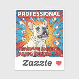 Umgekehrtes Niesen Panik Frenchie Lustiger Hund Ma Aufkleber