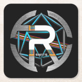 UMGEPACKTE GLASSCHEIBE RECHTECKIGER PAPPUNTERSETZER (Vorderseite)