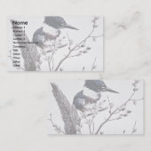 Umgeschnallter Eisvogel (weiblich) Visitenkarte (Vorne/Hinten)