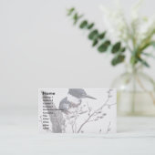 Umgeschnallter Eisvogel (weiblich) Visitenkarte (Stehend Vorderseite)