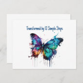 Umgestaltet durch 12 einfache Schritte Dankeskarte (Vorne/Hinten)