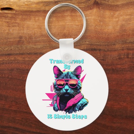 Umgestaltet durch 12 einfache Schritte, OM, NA, Al Schlüsselanhänger (Rückseite)