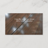 Umgestaltung der Visitenkarten Visitenkarte (Rückseite)