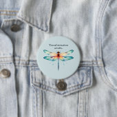 Umgestaltung erwartet - farbenfrohe Libelle Button (Beispiel)