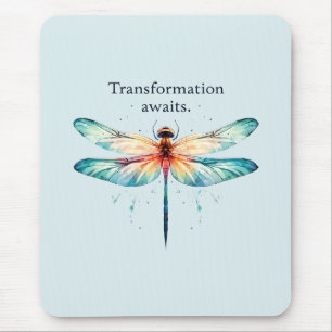 Umgestaltung erwartet - farbenfrohe Libelle Mousepad