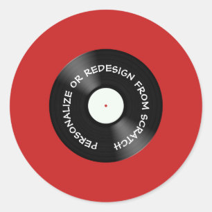 Umgestaltung von Scratch oder Personalize - Runder Aufkleber