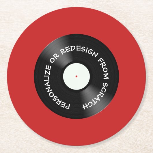 Umgestaltung von Scratch oder Personalize - Runder Pappuntersetzer (Vorderseite)