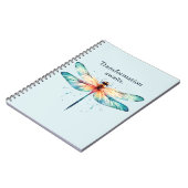 Umgestaltungswarten - Künstlerische Libelle Notizblock (Linke Seite)