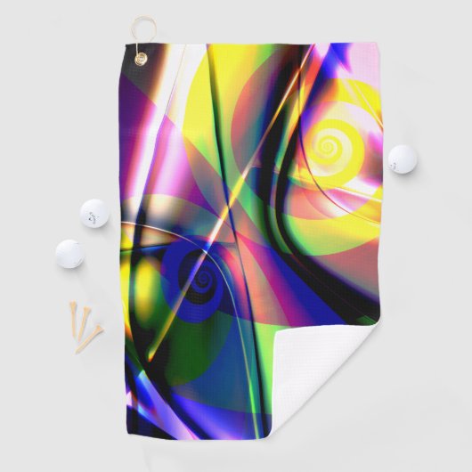 Umgestülpt blau einen gelben Spiralghost auf rosa Golfhandtuch (Insitu)