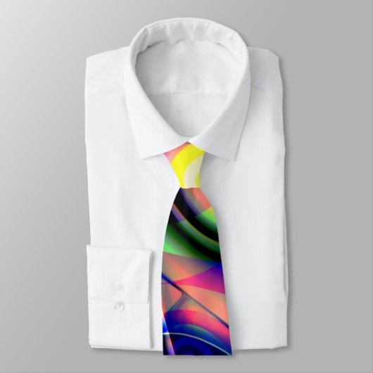 Umgestülpt blau einen gelben Spiralghost auf rosa Krawatte (Gebunden)