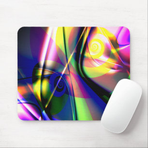 Umgestülpt blau einen gelben Spiralghost auf rosa Mousepad