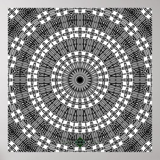 Umgewandelt reflektieren Sie Mandala Poster (Vorne)