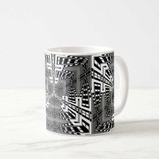 Umgewandelt reflektieren Sie Würfel Kaffeetasse (VorderseiteRechts)