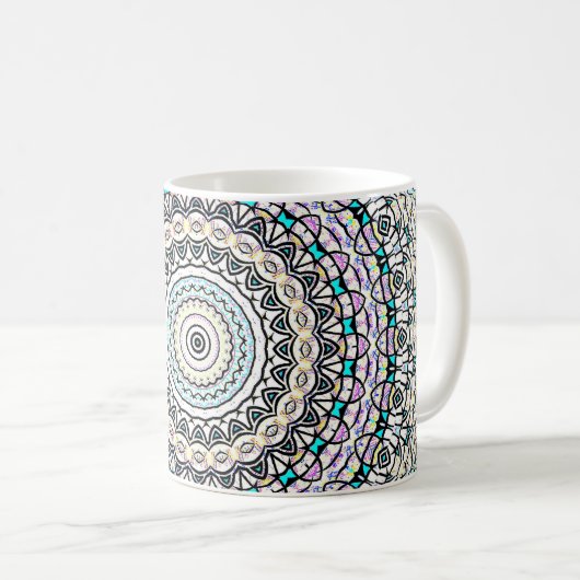 Umgewandelte Balancen-Mandala Kaffeetasse (VorderseiteRechts)