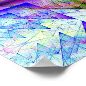 Umgewandelte Dreieck-Prisma-Steppdecke Poster (Ecke)