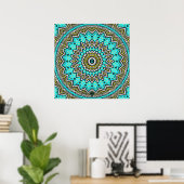 Umgewandelte Mosaik-Mandala 2 Poster (Heimbüro)