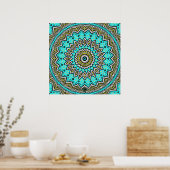 Umgewandelte Mosaik-Mandala 2 Poster (Küche)