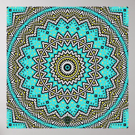 Umgewandelte Mosaik-Mandala 2 Poster (Vorne)