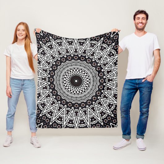 Umgewandelte Mosaik-Mandala Fleecedecke (Beispiel)