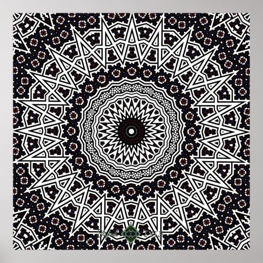 Umgewandelte Mosaik-Mandala Poster (Vorne)