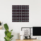 Umgewandelte Mosaik-Tapete 2 (groß) Poster (Heimbüro)