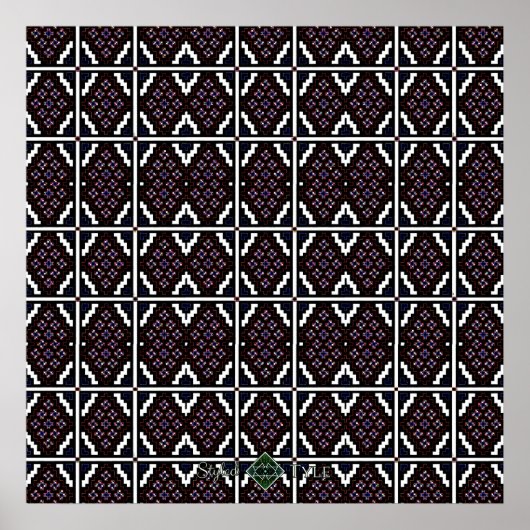 Umgewandelte Mosaik-Tapete 2 (groß) Poster (Vorne)