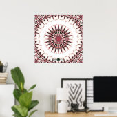 Umgewandelte Spektrum Soundwave Mandala Poster (Heimbüro)