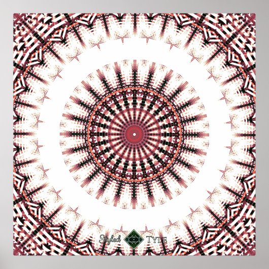 Umgewandelte Spektrum Soundwave Mandala Poster (Vorne)