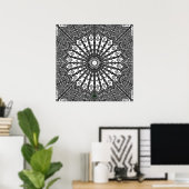 Umgewandelte Spiegel-Mandala Poster (Heimbüro)