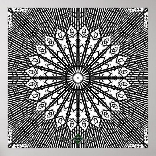 Umgewandelte Spiegel-Mandala Poster (Vorne)