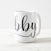Umgriffs"Hubby-" handgeschriebenes Skript Kaffeetasse (VorderseiteRechts)