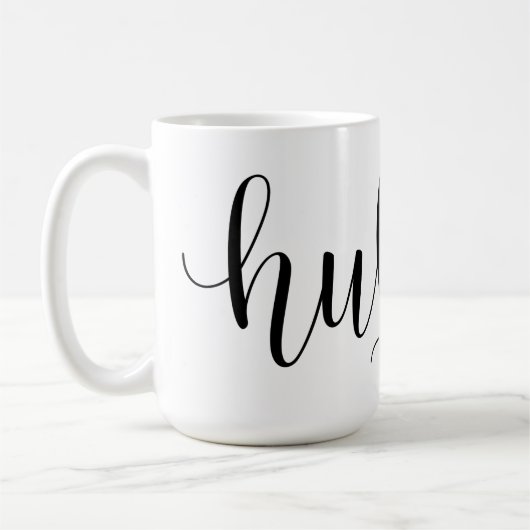 Umgriffs"Hubby-" handgeschriebenes Skript Kaffeetasse (Links)