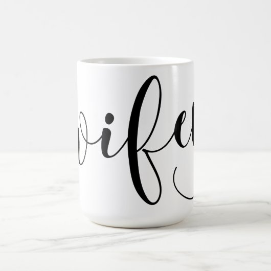 Umgriffs"Wifey" handgeschriebenes Skript Kaffeetasse (Mittel)