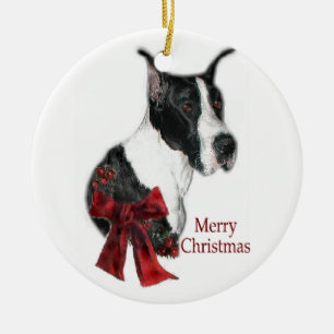 Umhang-Dogge-Weihnachtsgeschenk-Verzierung Keramikornament