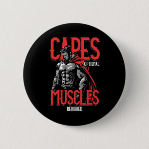 Umhänge optional Muskeln erforderlich lustiger Gym Button