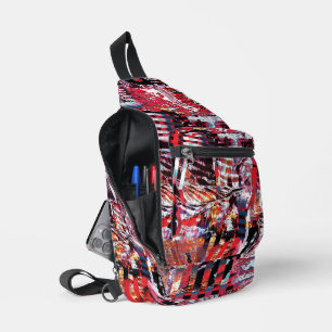 Umhängetasche – Fragmentierter Puls Crossbody Bag