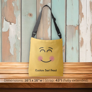 Umhängetasche Smiling Face with Smiling Eyes Tragetaschen Mit Langen Trägern