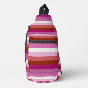 Umhängetasche - Streifen der Lesben-Pride-Flagge Crossbody Bag