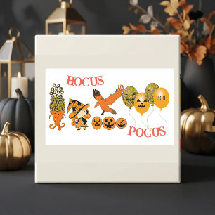 Umherwandelnde Hexe Jack O Lanterns Rabe Hocus Poc Rechteckiger Aufkleber