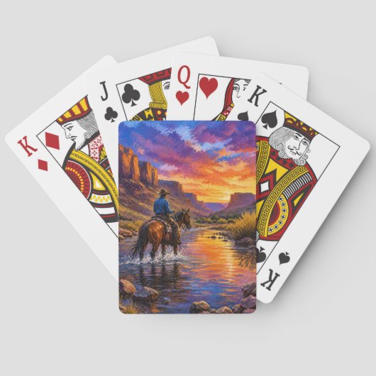 Umherziehender Cowboy Spielkarten (Rückseite)