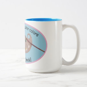 umhüllen, um ein Glas für Ihre Pinsel, Künstler od Zweifarbige Tasse