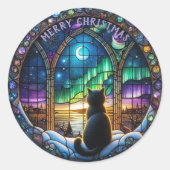 Umhüllende Rundaufkleber Sets, Winterabende Runder Aufkleber (Vorderseite)