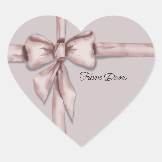 Umhüllt in einen rosa Aufkleber mit Bugmarke (Vorderseite)