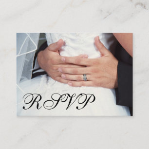 Umhüllt in Liebe Bride & Groom RSVP-Karte Begleitkarte