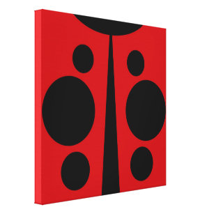 Umhüllte Canvas Print, Digital Ladybug, Rot Leinwanddruck