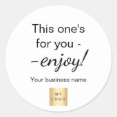 Umhüllung des Firmenlogos für den Einkauf Runder Aufkleber (Vorderseite)