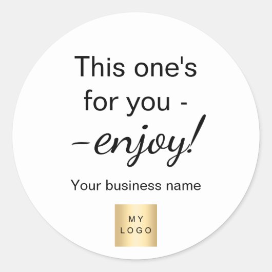 Umhüllung des Firmenlogos für den Einkauf Runder Aufkleber (Vorderseite)