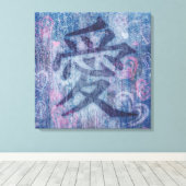 Umhüllung für die Leinwand mit der blauen chinesis (Insitu (Holzboden))