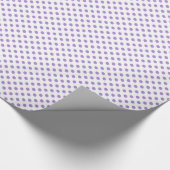 Umhüllung Papier Violet Polka Punkte auf weiß Geschenkpapier (Ecke)